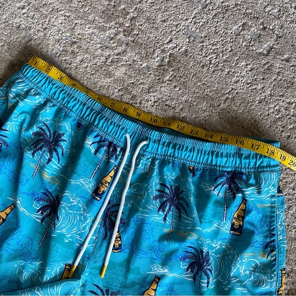 Corona Swim Shorts Swimming Board Shorts Palm Trees Beer Lined Blue: 2XL 44/46 - Picture 5 of 6